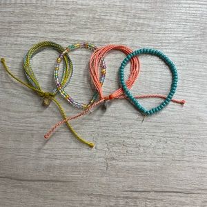 4 miss match bracelets